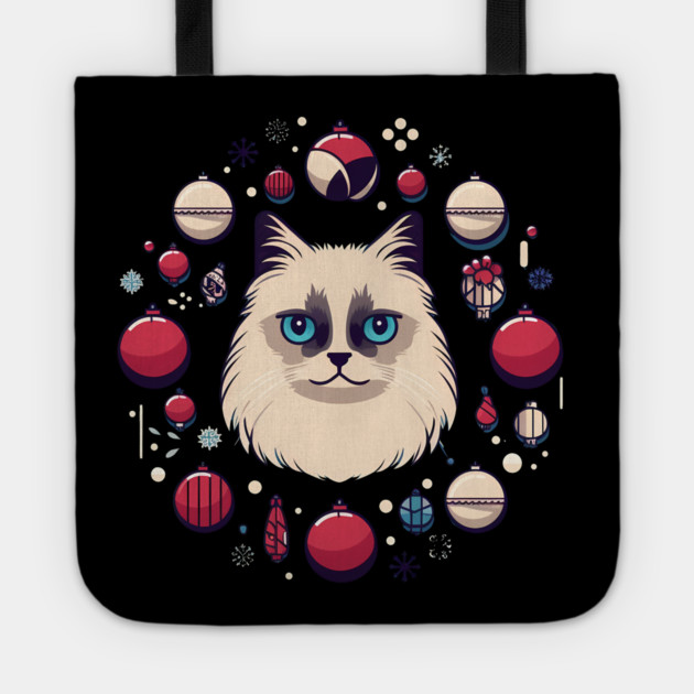 Ragdoll Cat Xmas  Ornament, Love Cats Tote by logiamerch