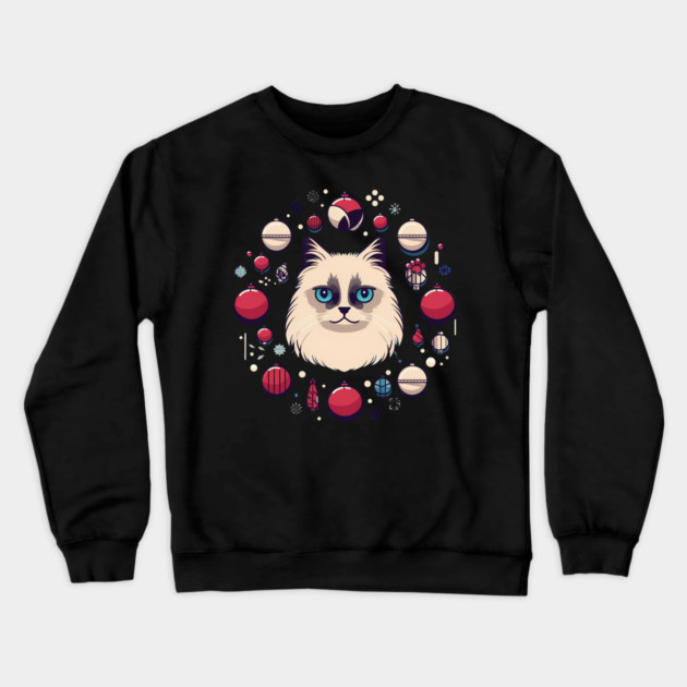 Ragdoll Cat Xmas  Ornament, Love Cats Crewneck Sweatshirt by logiamerch