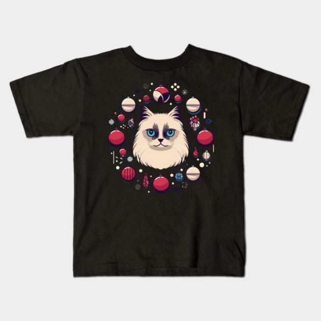 Ragdoll Cat Xmas  Ornament, Love Cats Kids T-Shirt by logiamerch