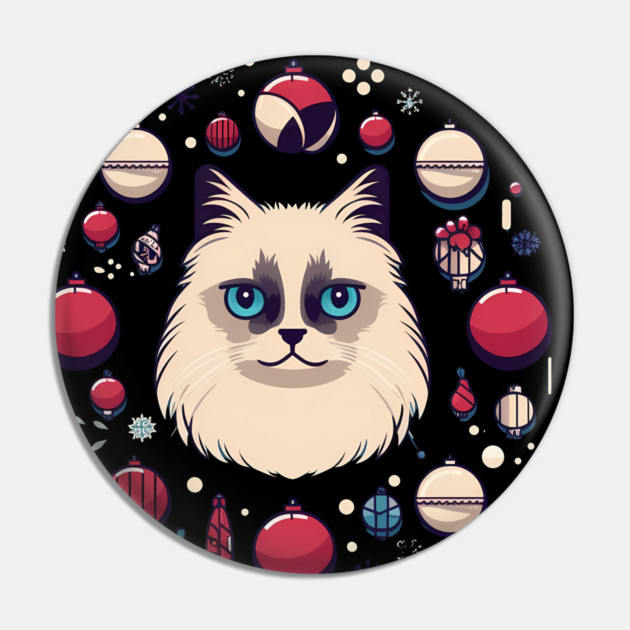 Ragdoll Cat Xmas  Ornament, Love Cats Pin by logiamerch