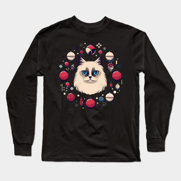 Ragdoll Cat Xmas  Ornament, Love Cats Long Sleeve T-Shirt by logiamerch