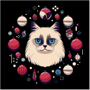 Ragdoll Cat Xmas  Ornament, Love Cats Posters and Art