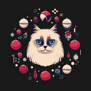 Ragdoll Cat Xmas  Ornament, Love Cats T-Shirt