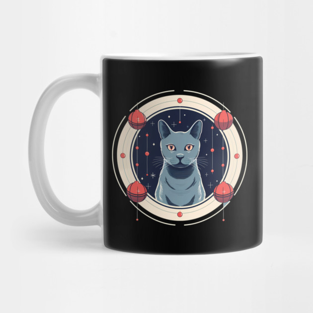 Russian Blue Cat Xmas Ornament, Love Cats by logiamerch