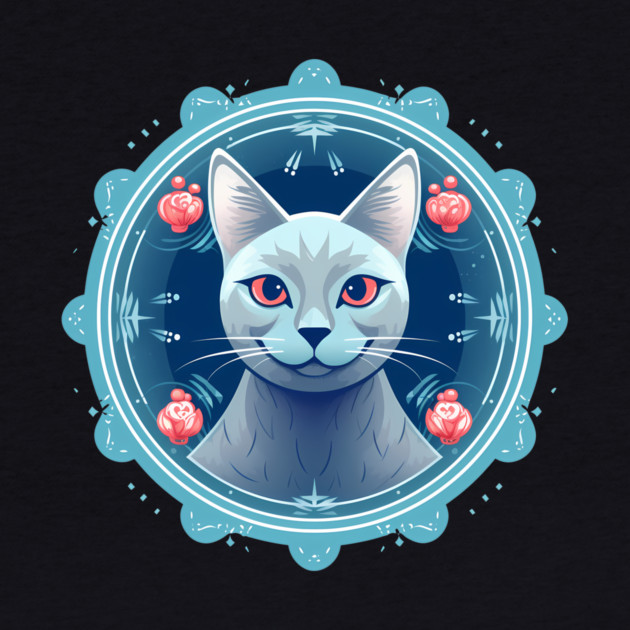 Russian Blue Cat Xmas Ornament, Love Cats by logiamerch