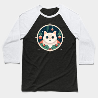 Scottish Fold Cat Xmas Ornament, Love Cats Baseball T-Shirt