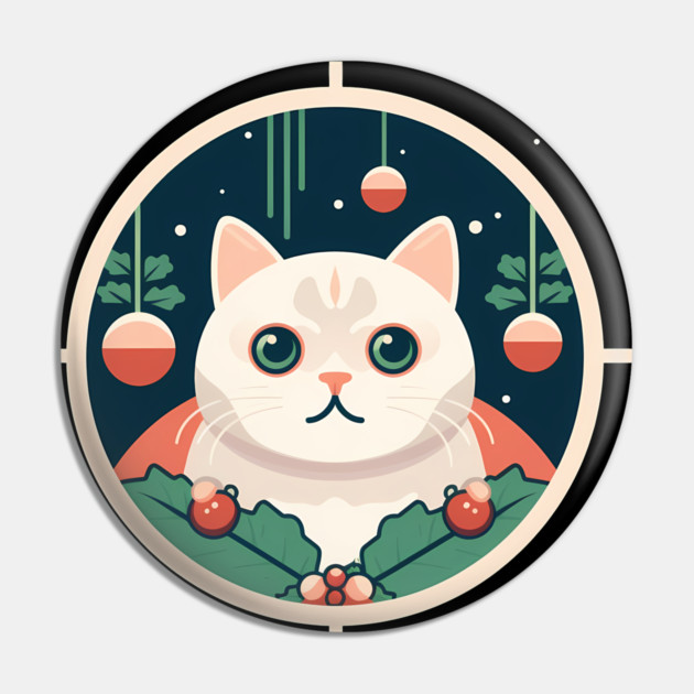 Scottish Fold Cat Xmas Ornament, Love Cats Pin by logiamerch