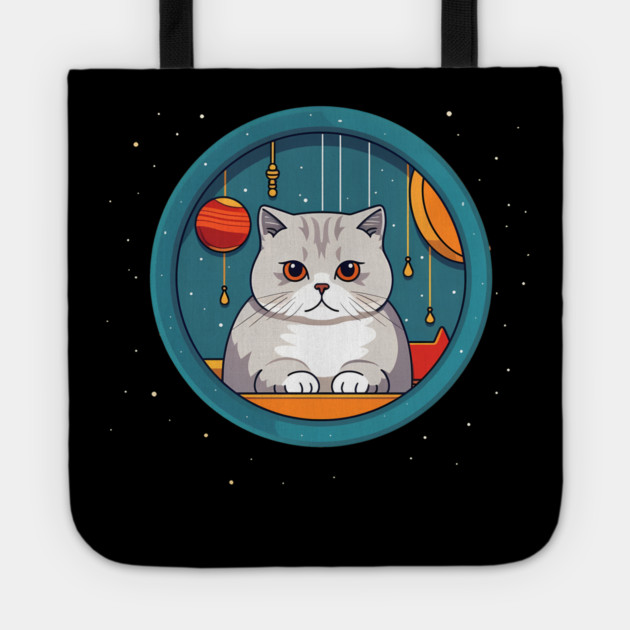 Scottish Fold Cat Xmas Ornament, Love Cats Tote by logiamerch