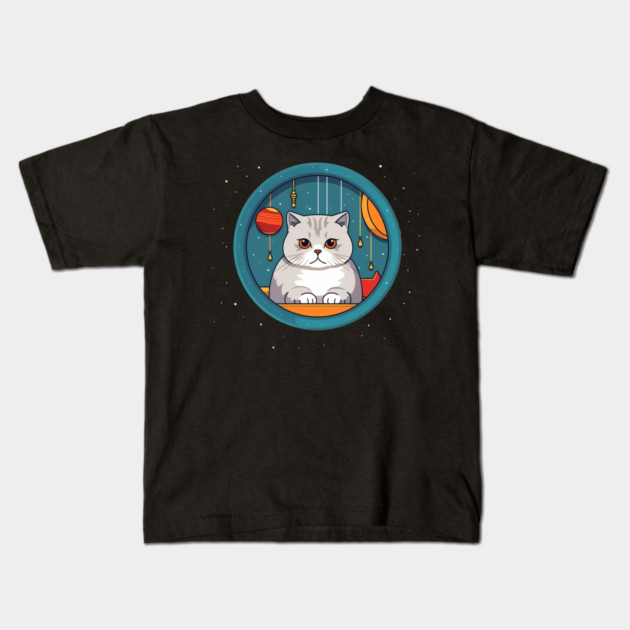 Scottish Fold Cat Xmas Ornament, Love Cats Kids T-Shirt by logiamerch