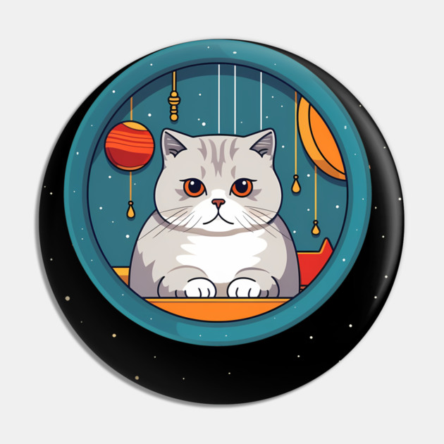 Scottish Fold Cat Xmas Ornament, Love Cats Pin by logiamerch