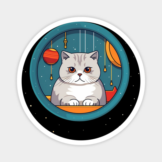 Scottish Fold Cat Xmas Ornament, Love Cats Magnet by logiamerch