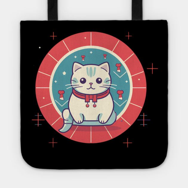 Scottish Fold Cat Xmas Ornament, Love Cats Tote by logiamerch