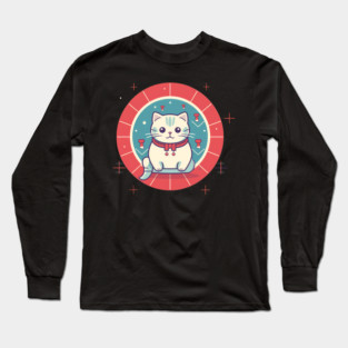 Scottish Fold Cat Xmas Ornament, Love Cats Long Sleeve T-Shirt