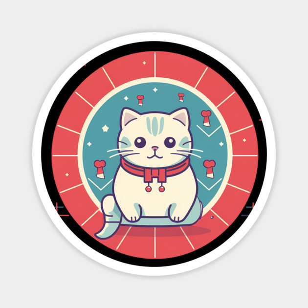 Scottish Fold Cat Xmas Ornament, Love Cats Magnet by logiamerch