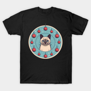 Siamese Cat Xmas Ornament, Love Cats T-Shirt