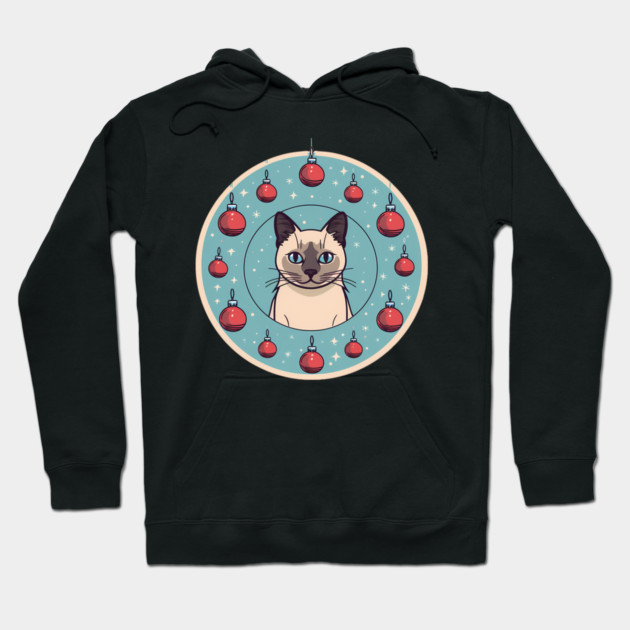 Siamese Cat Xmas Ornament, Love Cats Hoodie by logiamerch