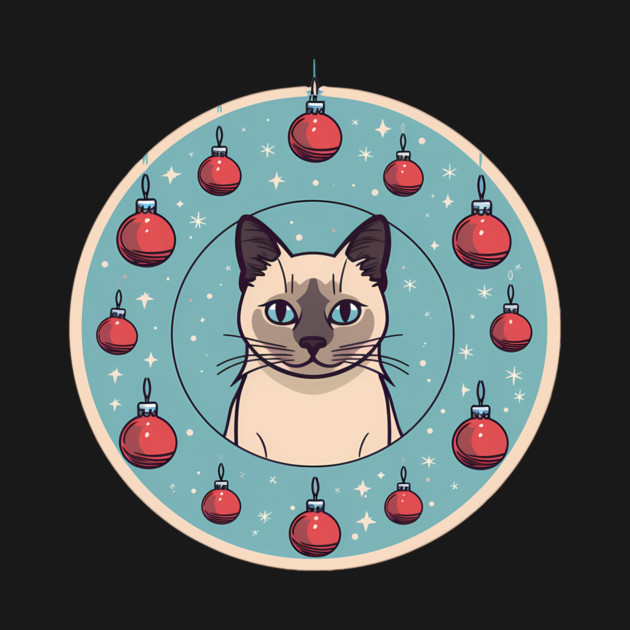Siamese Cat Xmas Ornament, Love Cats by logiamerch