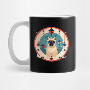 Siamese Cat Xmas Ornament, Love Cats Mug