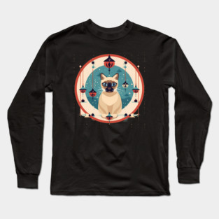 Siamese Cat Xmas Ornament, Love Cats Long Sleeve T-Shirt