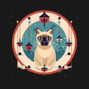 Siamese Cat Xmas Ornament, Love Cats T-Shirt