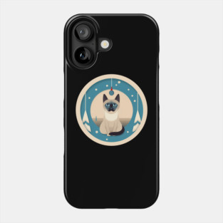 Siamese Cat Xmas Ornament, Love Cats Phone Case