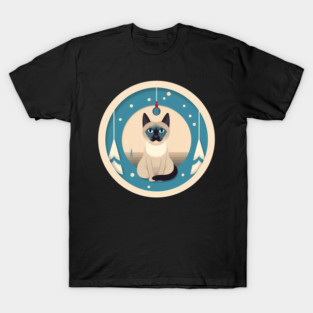 Siamese Cat Xmas Ornament, Love Cats T-Shirt