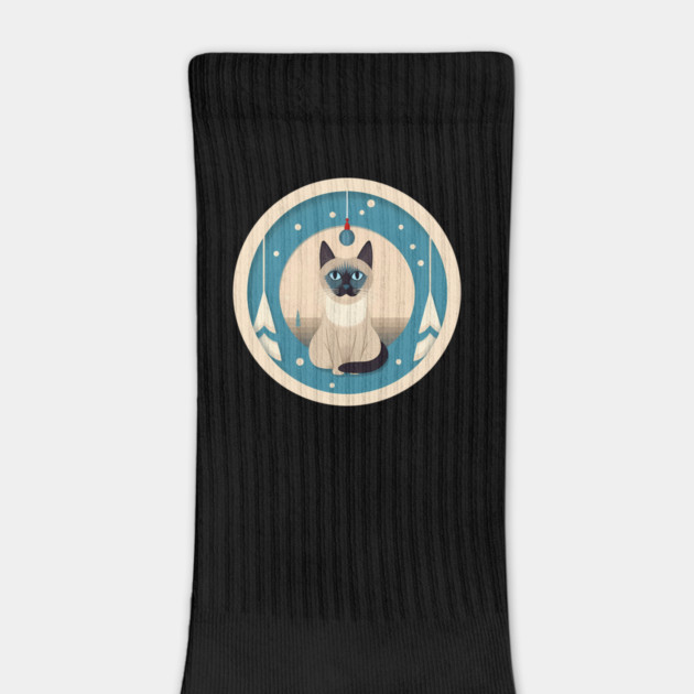 Siamese Cat Xmas Ornament, Love Cats by logiamerch