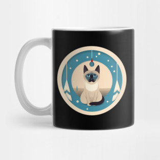 Siamese Cat Xmas Ornament, Love Cats Mug