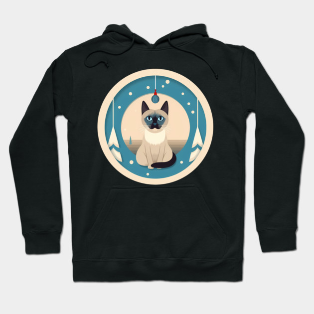 Siamese Cat Xmas Ornament, Love Cats Hoodie by logiamerch
