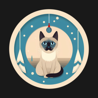 Siamese Cat Xmas Ornament, Love Cats T-Shirt