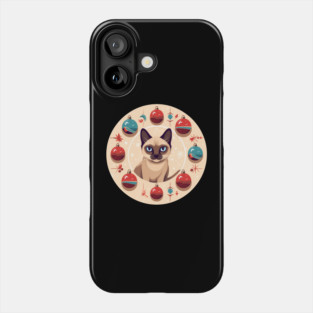 Siamese Cat Xmas Ornament, Love Cats Phone Case