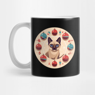 Siamese Cat Xmas Ornament, Love Cats Mug