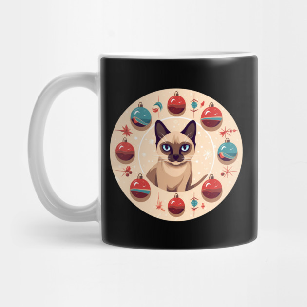 Siamese Cat Xmas Ornament, Love Cats by logiamerch