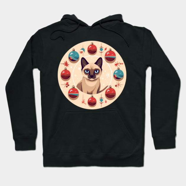 Siamese Cat Xmas Ornament, Love Cats Hoodie by logiamerch