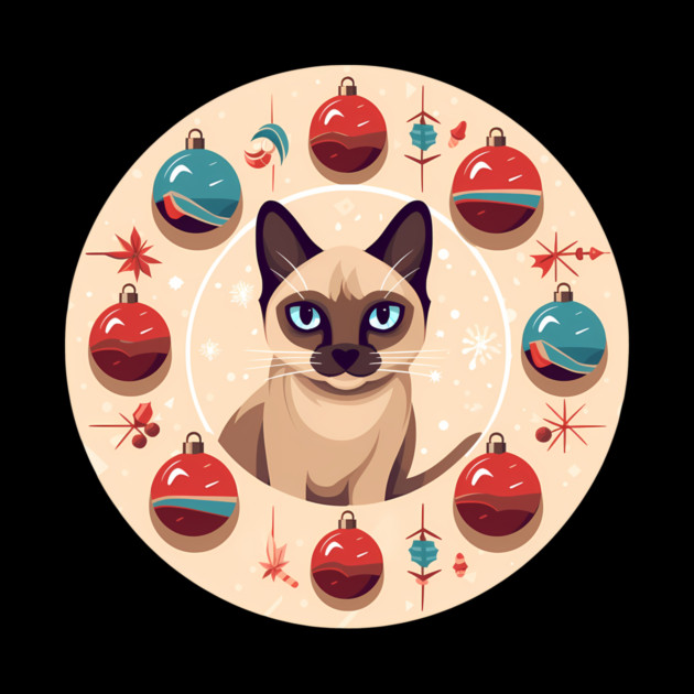 Siamese Cat Xmas Ornament, Love Cats by logiamerch