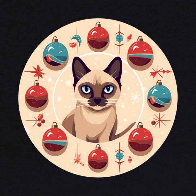 Siamese Cat Xmas Ornament, Love Cats by logiamerch