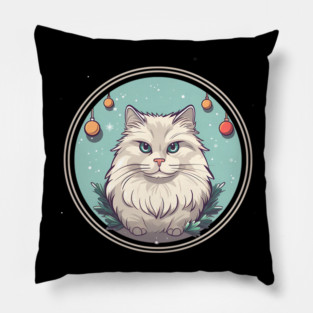 Siberian Cat Xmas Ornament, Love Cats Pillow