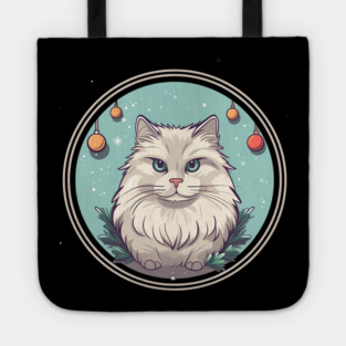 Siberian Cat Xmas Ornament, Love Cats Tote