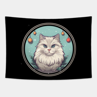 Siberian Cat Xmas Ornament, Love Cats Tapestry