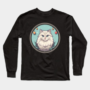 Siberian Cat Xmas Ornament, Love Cats Long Sleeve T-Shirt
