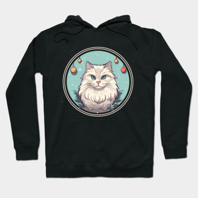 Siberian Cat Xmas Ornament, Love Cats Hoodie by logiamerch