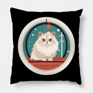 Siberian Cat Xmas Ornament, Love Cats Pillow