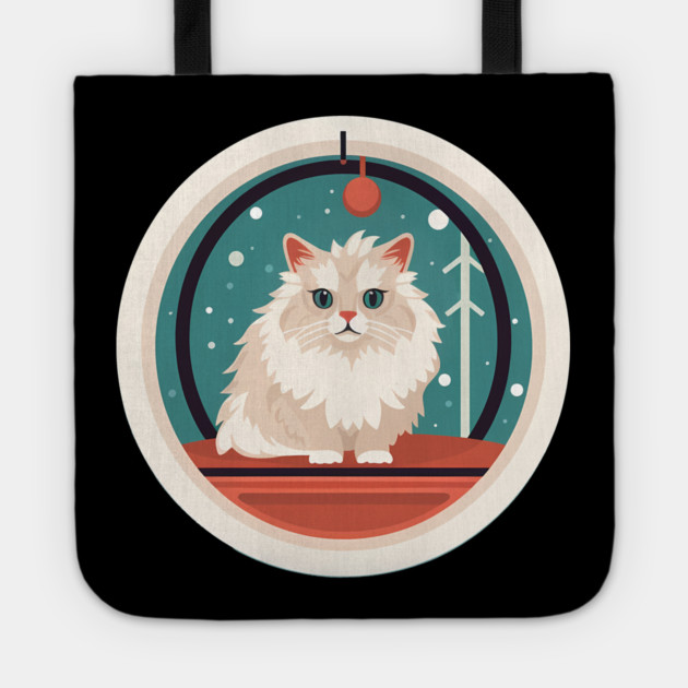 Siberian Cat Xmas Ornament, Love Cats Tote by logiamerch