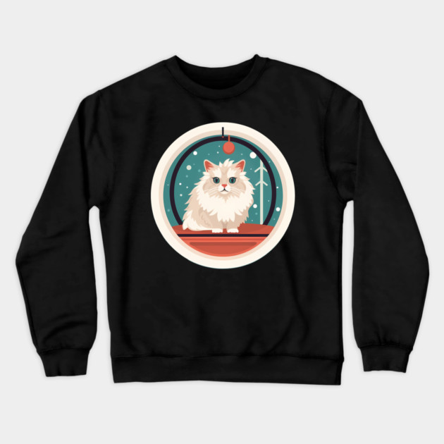 Siberian Cat Xmas Ornament, Love Cats Crewneck Sweatshirt by logiamerch