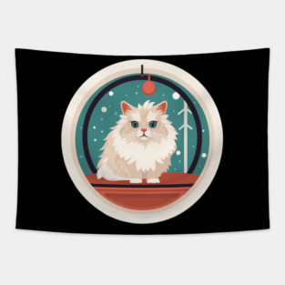 Siberian Cat Xmas Ornament, Love Cats Tapestry