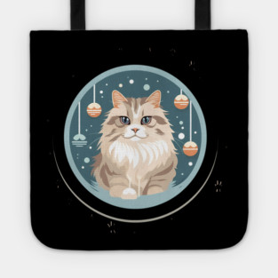 Siberian Cat Xmas Ornament, Love Cats Tote
