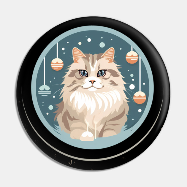 Siberian Cat Xmas Ornament, Love Cats Pin by logiamerch
