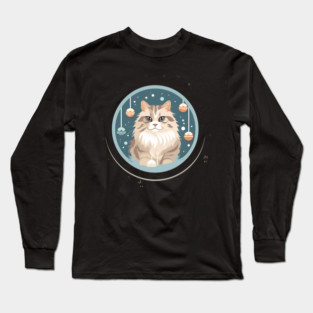 Siberian Cat Xmas Ornament, Love Cats Long Sleeve T-Shirt