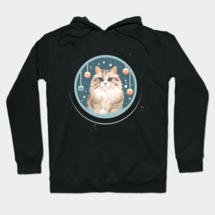 Siberian Cat Xmas Ornament, Love Cats Hoodie