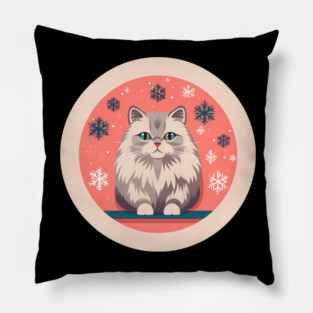 Siberian Cat Xmas Ornament, Love Cats Pillow